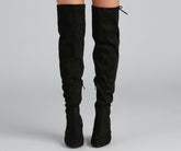 Klassisch-schicke Stiefel aus Wildlederimitat